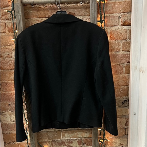 Savannah Women's Vintage Wool Black Blazer - Picture 3 of 3